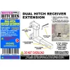 Mister Hitches Dual Hitch Receiver Extension - Solid Shank 3500kg MHDHRE - View 2