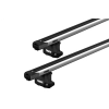 Thule SlideBar Evo Silver 2 Bar Roof Rack for LEXUS NX 5dr SUV with Factory Mounting Point (2021 onwards)