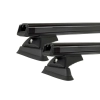 Rhino Rack JC-03252 Heavy Duty Black 2 Bar Rhino-Rack Backbone Roof Rack with RX300L Legs for Jeep Gladiator JT 4dr Ute with Rain Gutter (2020 onwards) - Custom Point Mount