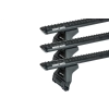 Rhino Rack JC-04749 Sportz RL110 Black 3 Bar Roof Rack for Mitsubishi Delica 5dr Wagon with Rain Gutter (1986 to 1993) - Gutter Mount
