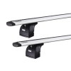 Thule 753 WingBar Rapid System Silver 2 Bar Roof Rack for Chrysler PT Cruiser 5dr Hatch with Factory Mounting Point (2000 to 2010) - Factory Point Mount