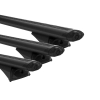 Rhino Rack JC-03495 Vortex RX300L Black 3 Bar Roof Rack for Land Rover Defender 110 Gen2 5dr SUV with Factory Fitted Track (2020 onwards) - Factory Point Mount