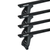 Rhino Rack JC-05076 Sportz RL150 Black 4 Bar Roof Rack for Mazda E Series Low Roof 4dr Low Roof with Rain Gutter (1984 to 2006) - Gutter Mount