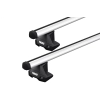 Thule 7105 ProBar Evo Silver 2 Bar Roof Rack for GMC Sierra 1500 Crew Cab 4dr Ute with Bare Roof (2019 onwards) - Clamp Mount
