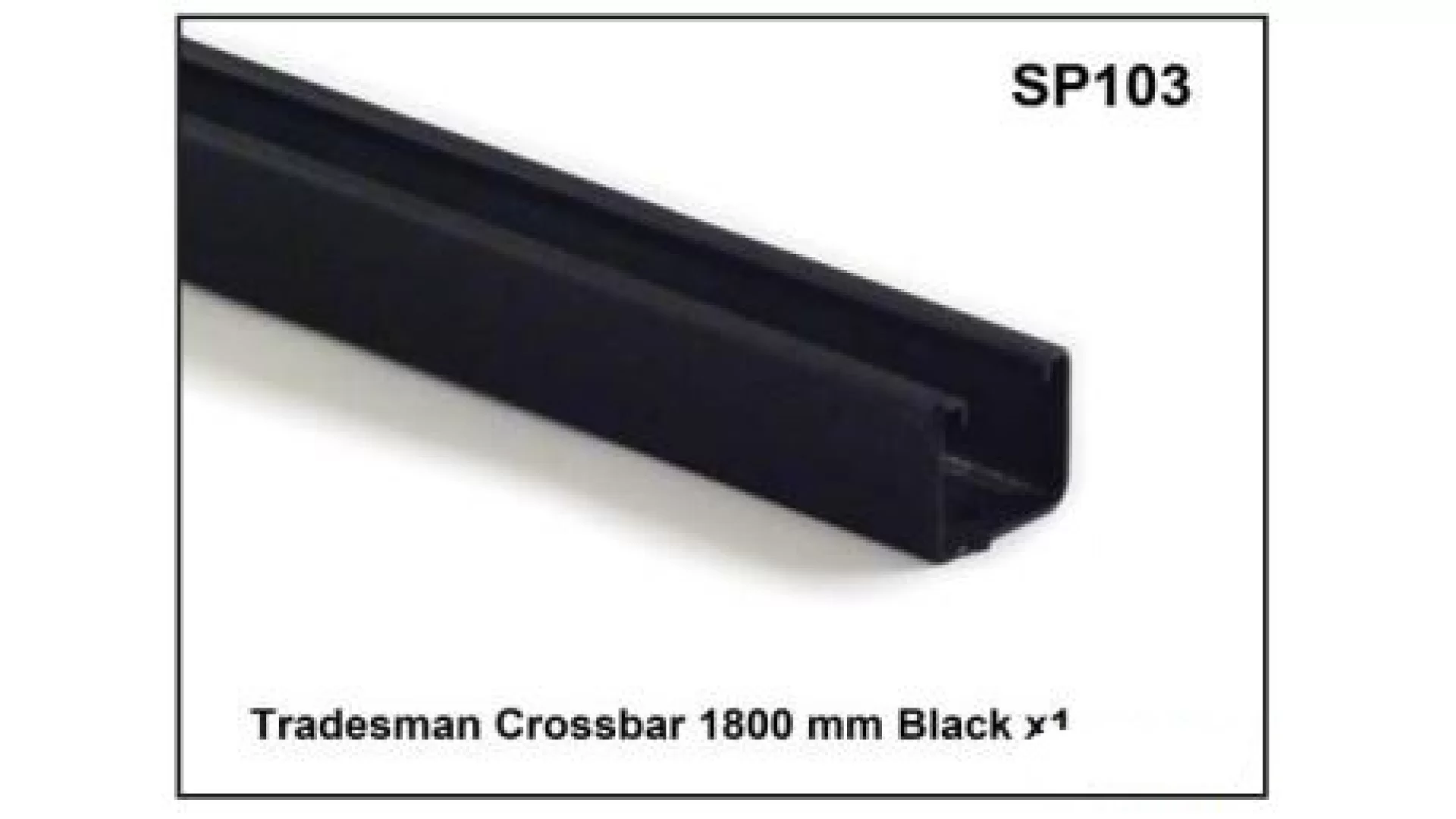 Whispbar Tradesman Crossbar 180cm Black YSP103