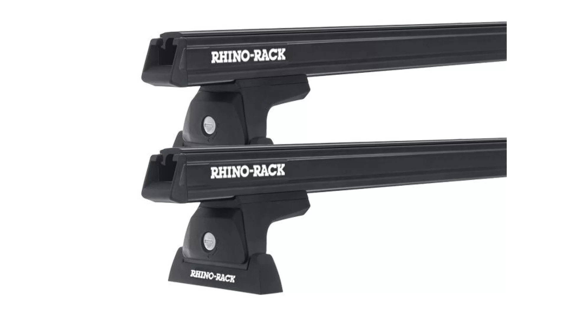 Rhino Rack JA7945 Heavy Duty RLT600 Ditch Mount Black 2 Bar Roof Rack