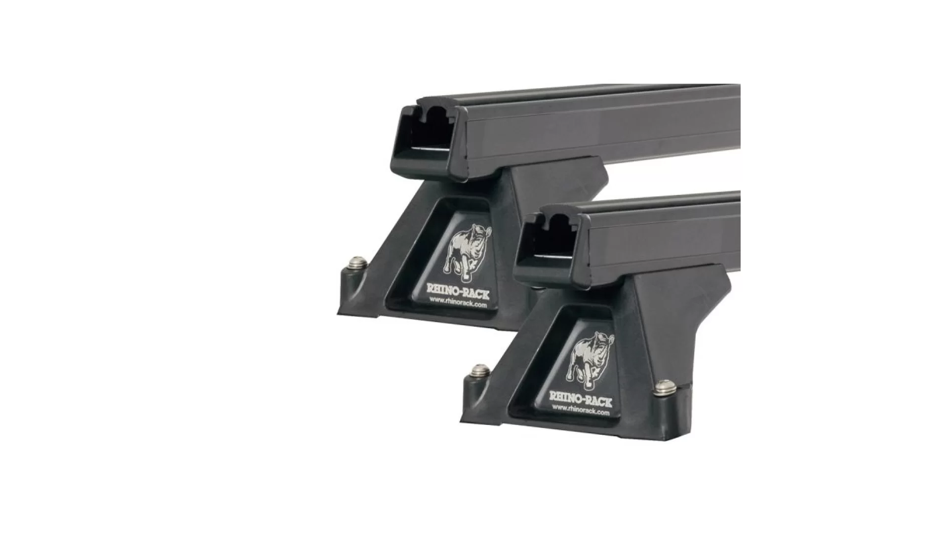 Rhino Rack JA0815 Heavy Duty RLTF Trackmount Black 2 Bar Roof Rack