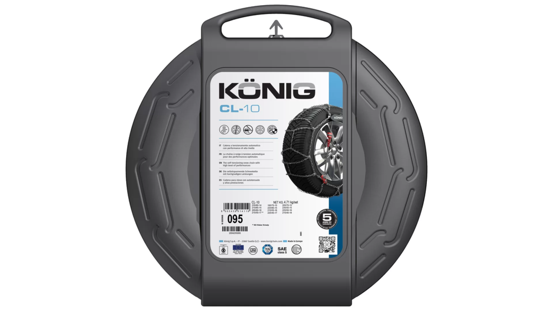 Konig CL-10 065 10mm Self Tensioning Snow Chains (CL10065) - View 1