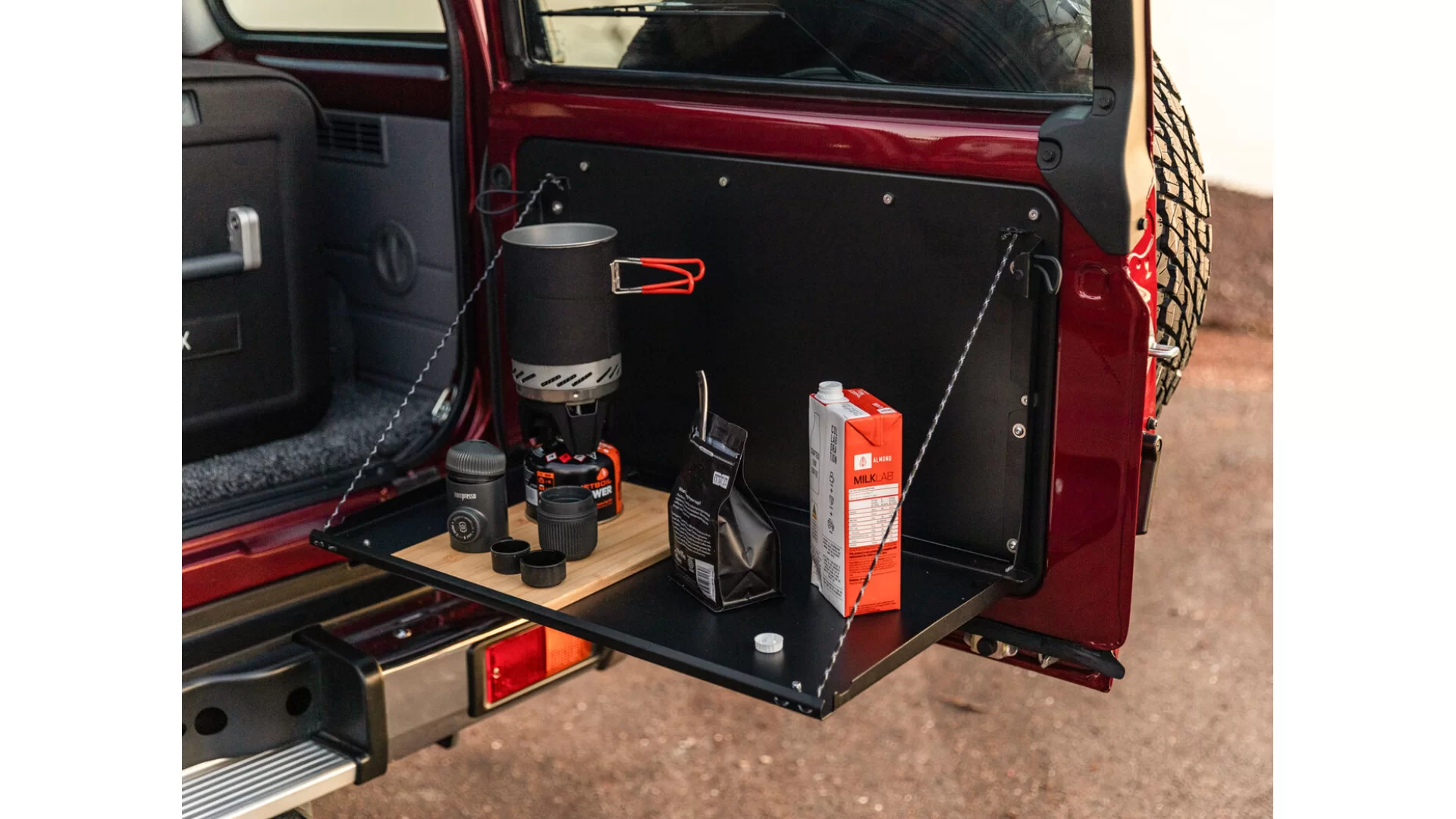 Kaon Rear Door Drop Down Table & Door Cards to suit Toyota LandCruiser 70 Wagon & Troopcarrier - KS0715 - View 4