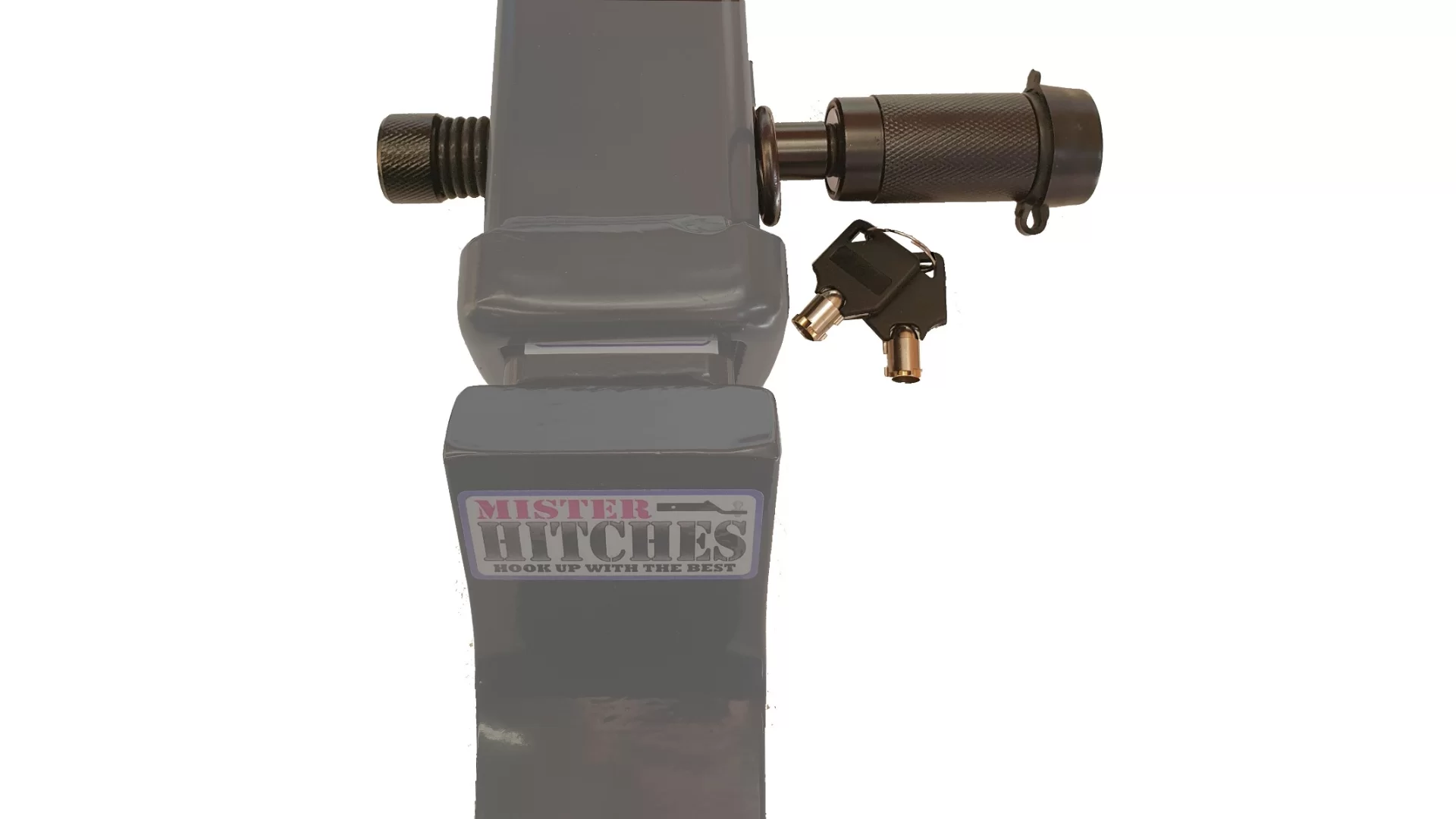Mister Hitches Locking Hitch Pin Black E-coat 2 Pin Holes W/clip Round Sec Keys MHPL6 - View 4