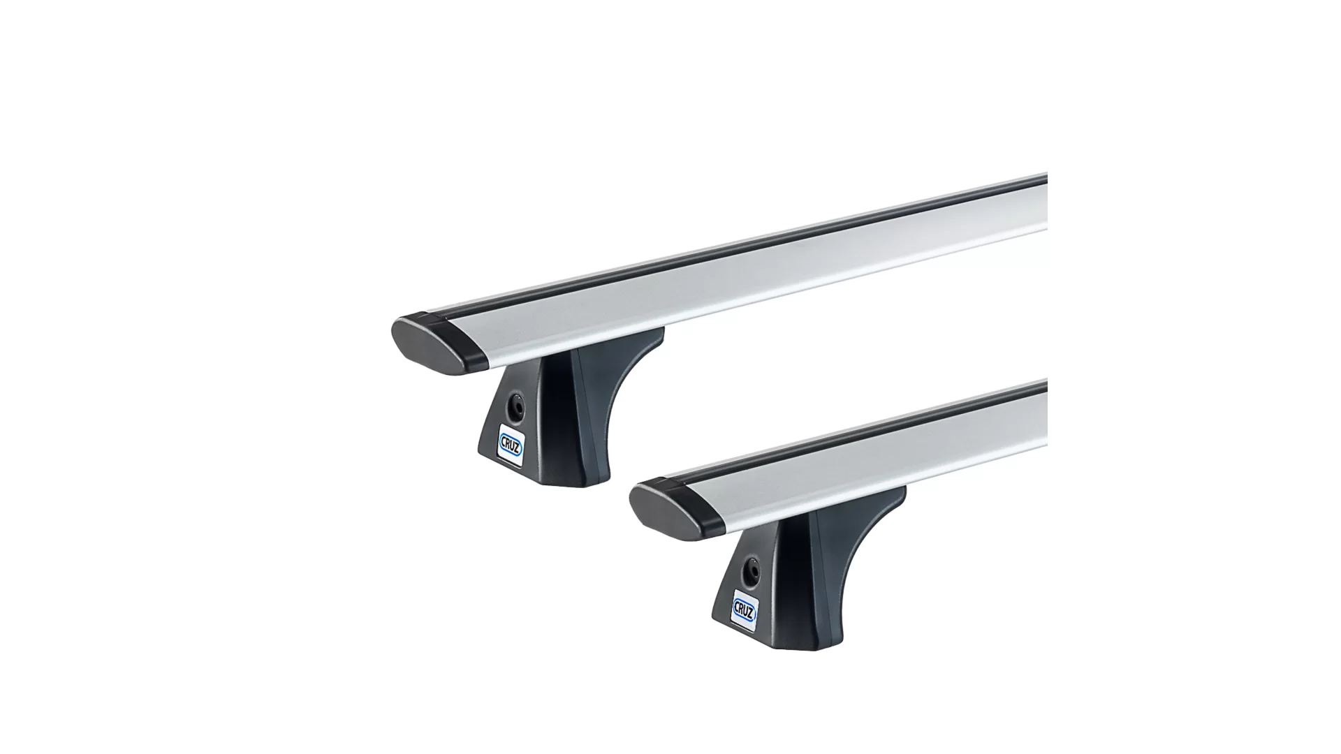 CRUZ Airo Silver 2 Bar Roof Rack for Subaru Impreza GH 5dr Hatch with Bare Roof (2007 to 2011) - Factory Point Mount