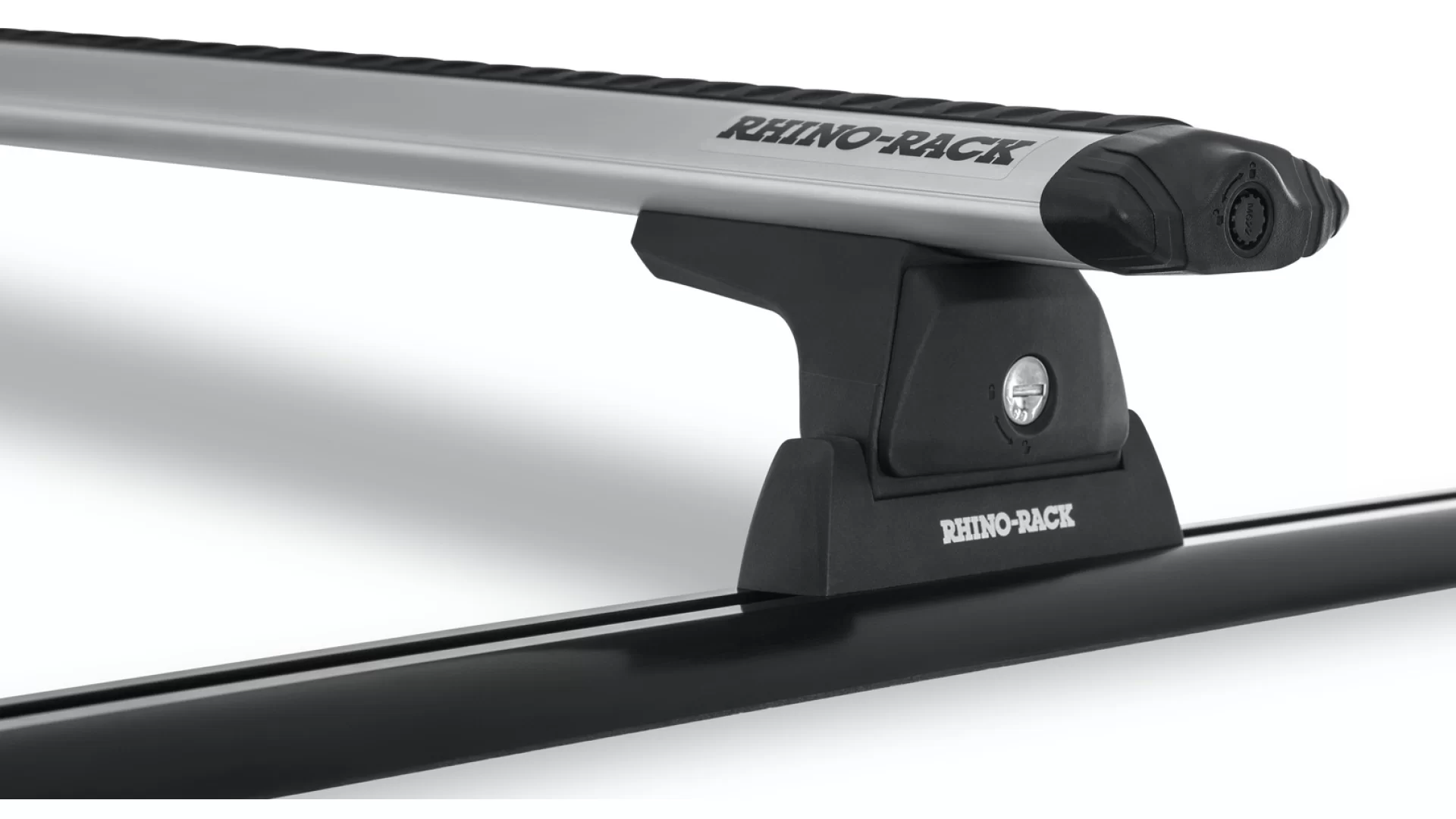 Rhino Rack JA8353 - Vortex RLT600 Trackmount Silver 2 Bar Roof Rack for NISSAN Navara 4dr 4dr Ute from 2021