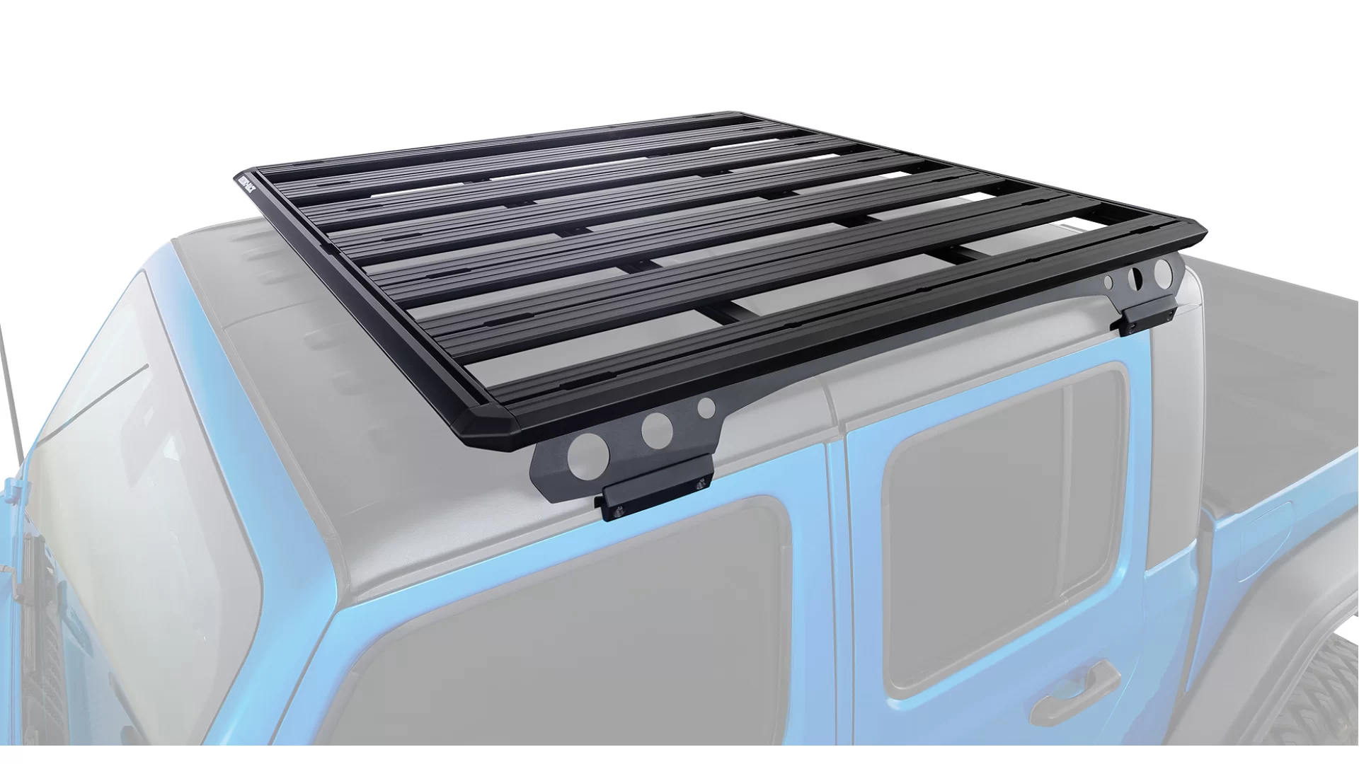 Rhino Rack ROLJ1 Jeep Overlanding Kit for Jeep Wrangler JK Unlimited 4dr SUV with Rain Gutter (2007 to 2019) - Factory Point Mount