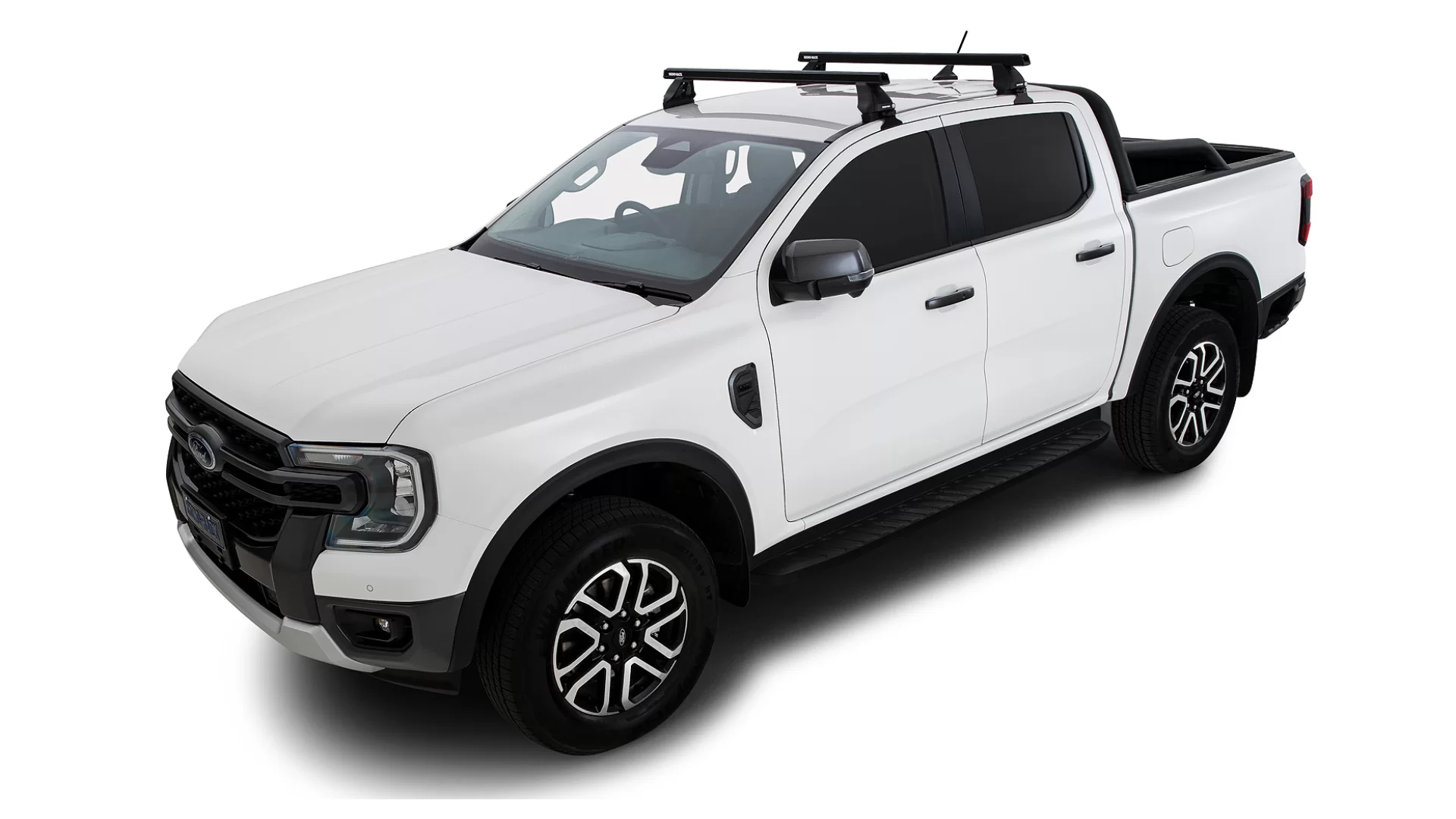 Rhino Rack JC-01544 - Heavy Duty 2500 Black 2 Bar Roof Rack for FORD Ranger 4dr 4dr Ute from 2022