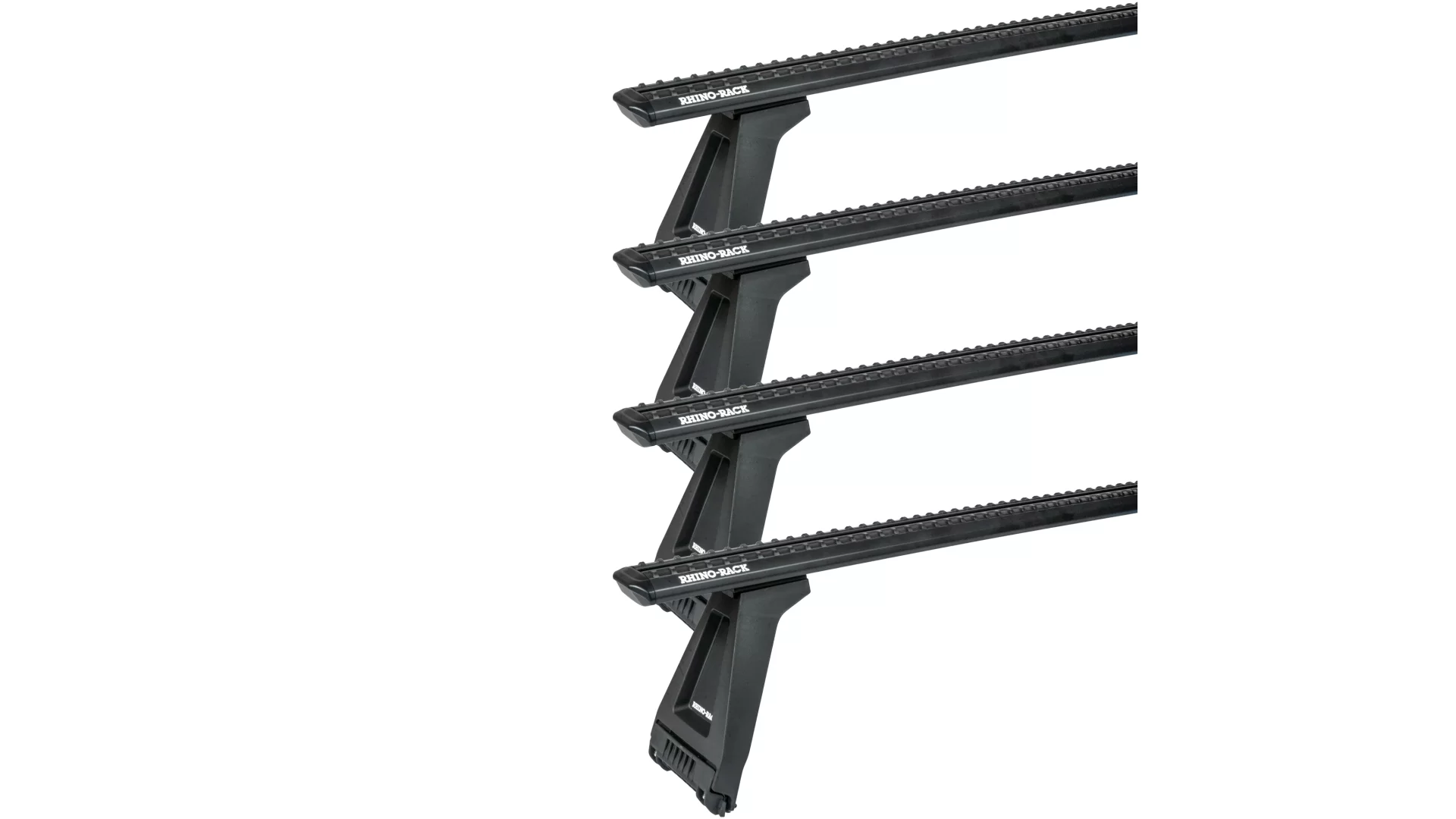 Rhino Rack JC-05078 Sportz RL210 Black 4 Bar Roof Rack for Mazda E Series Low Roof 4dr Low Roof with Rain Gutter (1984 to 2006) - Gutter Mount