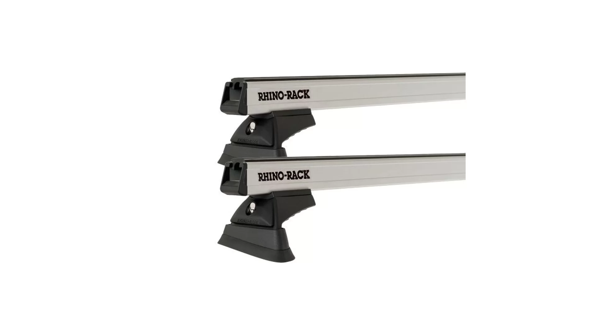 Rhino Rack JC-01323 Heavy Duty RCL Silver 2 Bar Rhino-Rack Backbone Roof Rack for JEEP Wrangler 3dr SUV with Bare Roof (2011 to 2019)