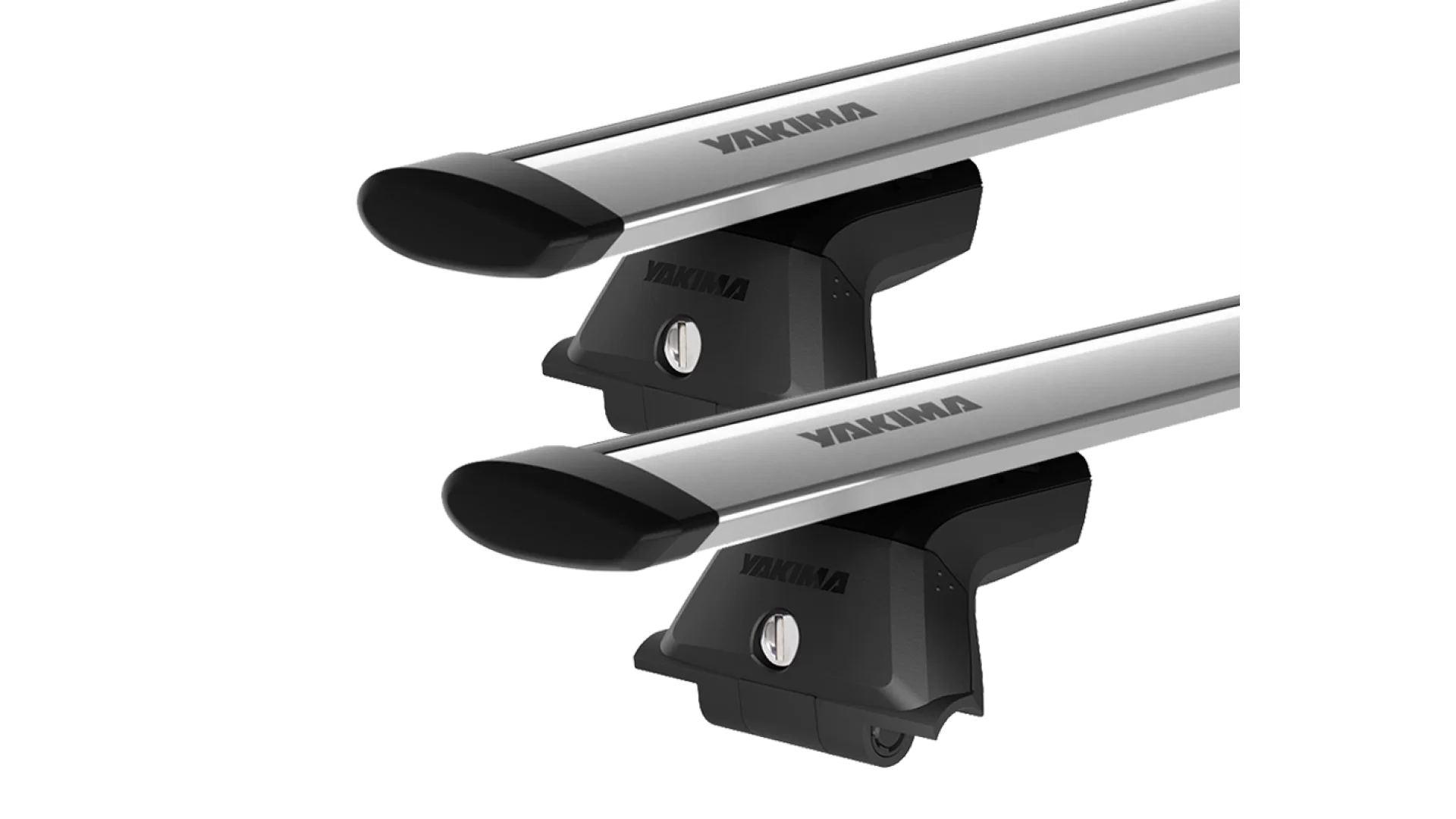 Yakima JetStream SkyLine Silver 2 Bar Roof Rack for Porsche Panamera 4dr Sedan with Bare Roof (2009 to 2016) - Factory Point Mount