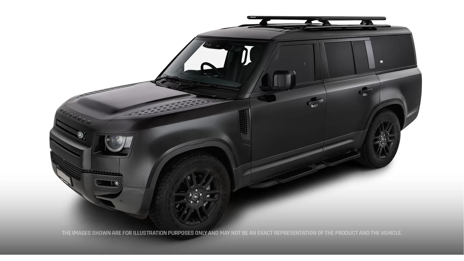 Rhino Rack JC-01928 Pioneer 6 Platform (1500mm x 1240mm) with RCL Legs for Land Rover Defender 90 Gen2 3dr SUV with Factory Fitted Track (2020 onwards) - Factory Point Mount