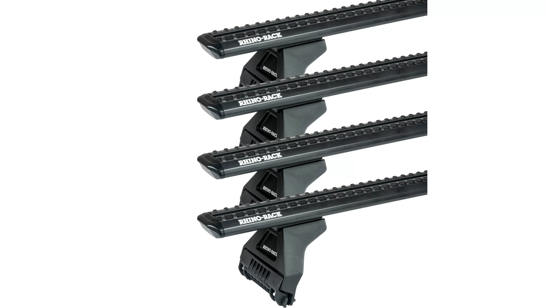 Rhino Rack JC-04757 Sportz RL110 Black 4 Bar Roof Rack for Mitsubishi L300 4dr SWB Low Roof with Rain Gutter (1980 to 2013) - Gutter Mount