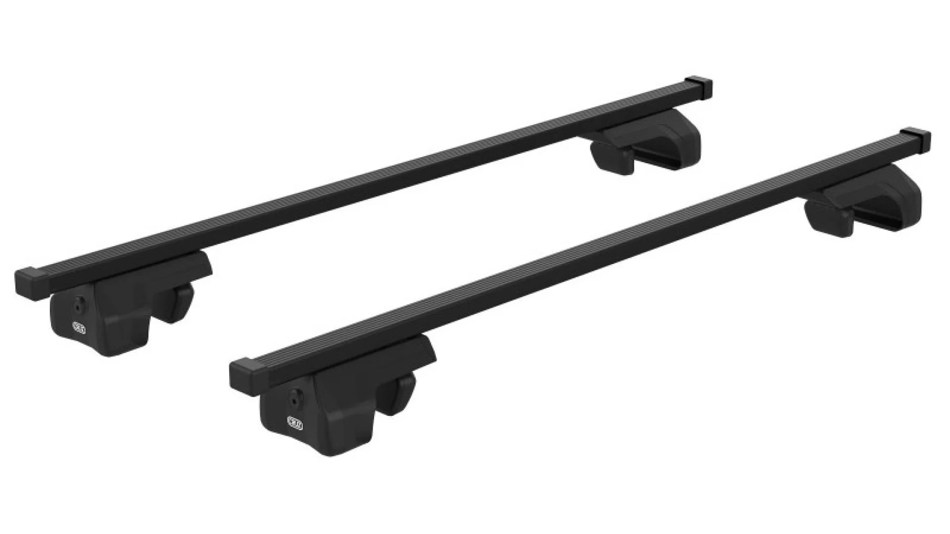 CRUZ Euro Black 2 Bar Roof Rack for Audi A6 Allroad 5dr Wagon with Raised Roof Rail (2018 onwards) - Raised Rail Mount