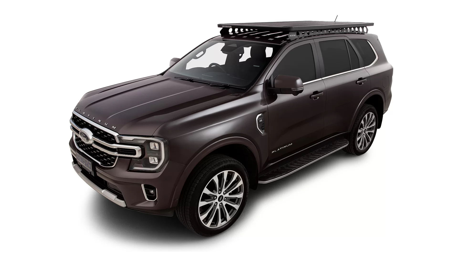 Rhino Rack JC-01597 Pioneer Platform (2128mm x 1236mm) with Backbone for Ford Everest U704 5dr SUV with Raised Roof Rail (2022 onwards) - Factory Point Mount