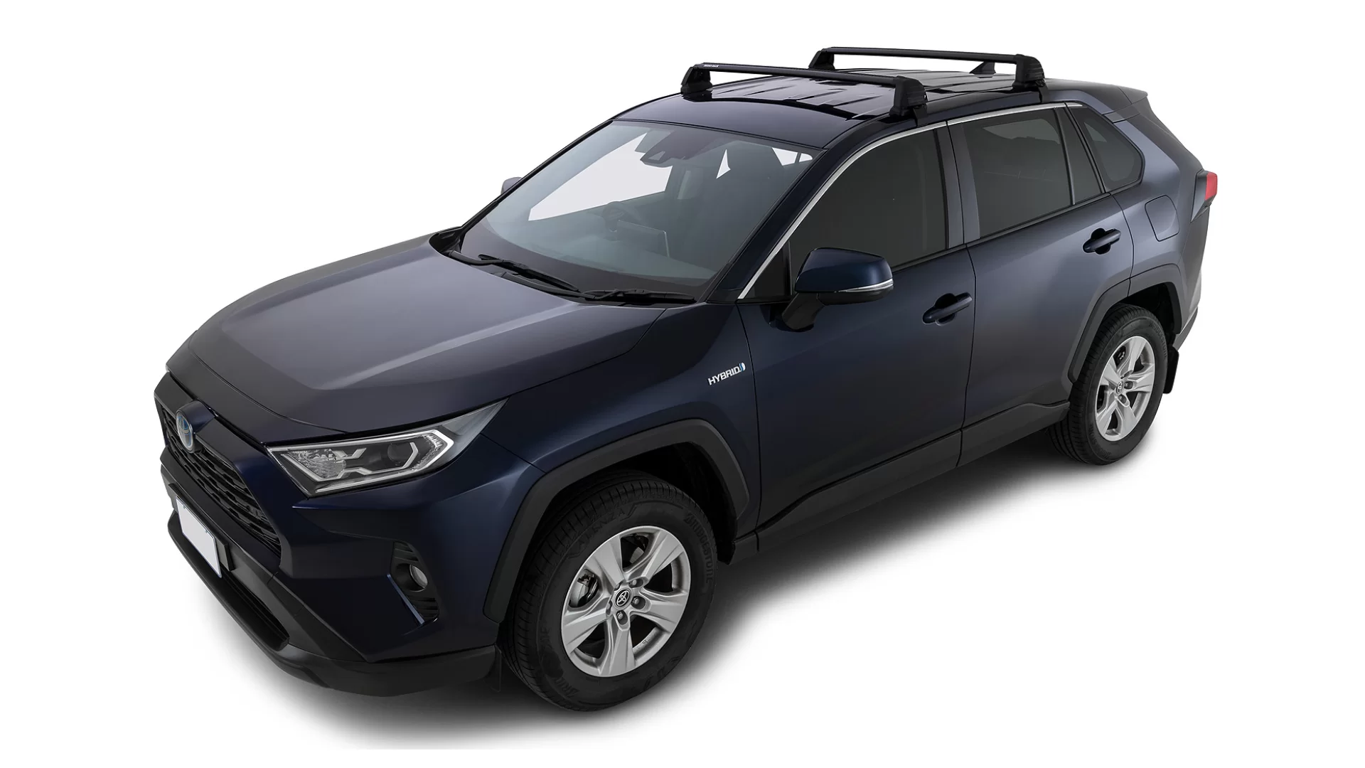 Rhino Rack RV0783B Vortex ROC25 Flush Black 2 Bar Roof Rack suits Toyota Rav 4 XA50 5dr SUV with Bare Roof (2018 onwards) - Clamp Mount
