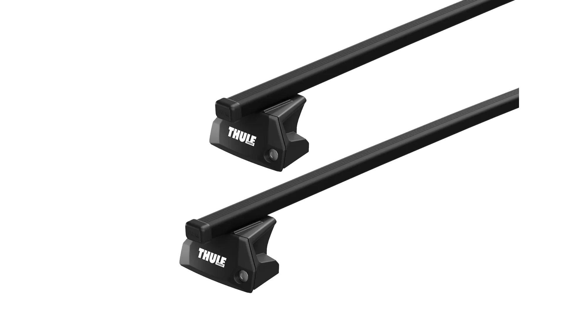 Thule 7106 SquareBar Evo Black 2 Bar Roof Rack for MG ES5 5dr SUV with Flush Roof Rail (2025 onwards) - Flush Rail Mount