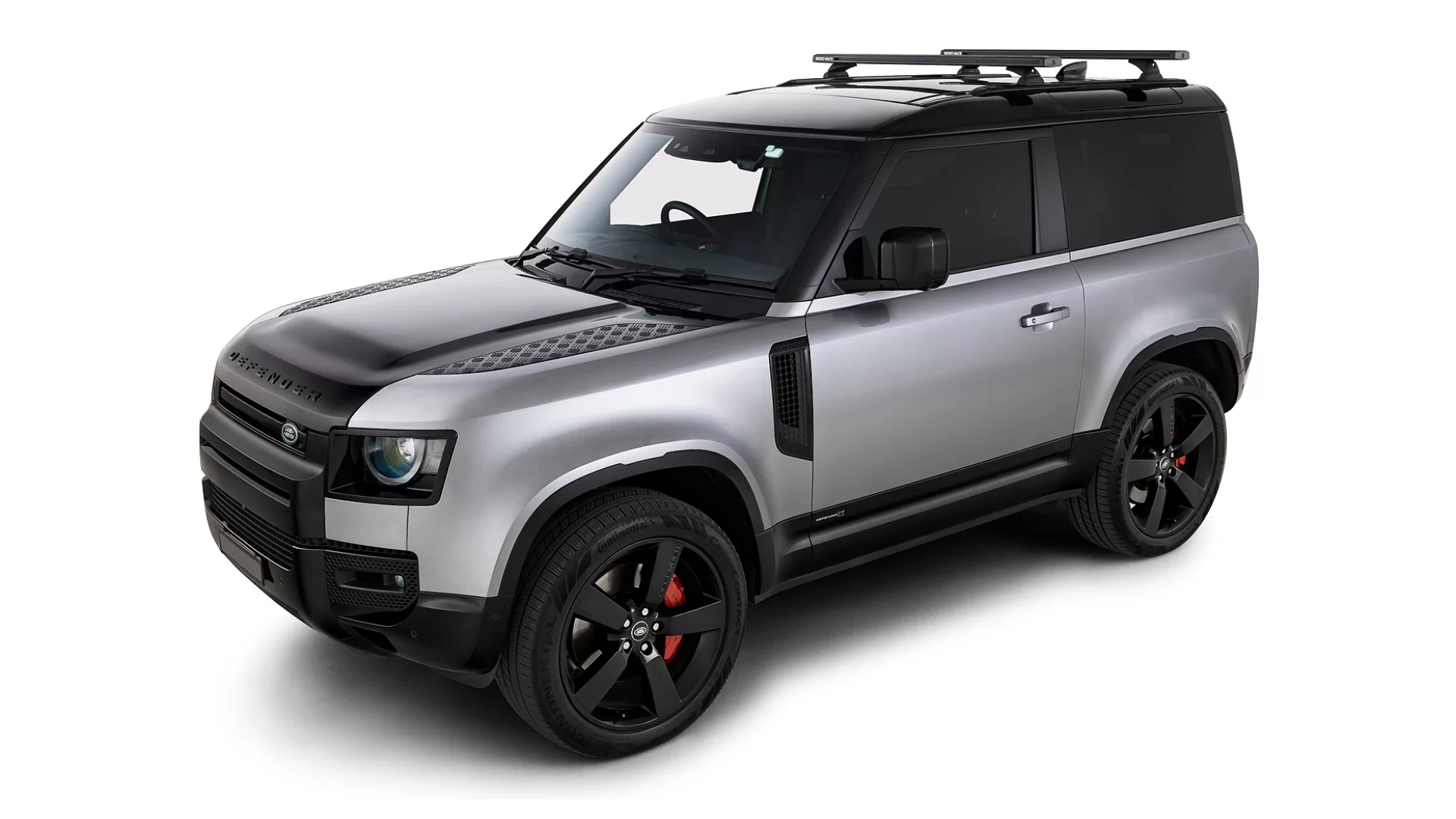 Rhino Rack JC-01593 Reconn-deck 2 Bar RCL-RCH Roof Rack for Land Rover Defender 90 Gen2 3dr SUV with Factory Fitted Track (2020 onwards) - Track Mount