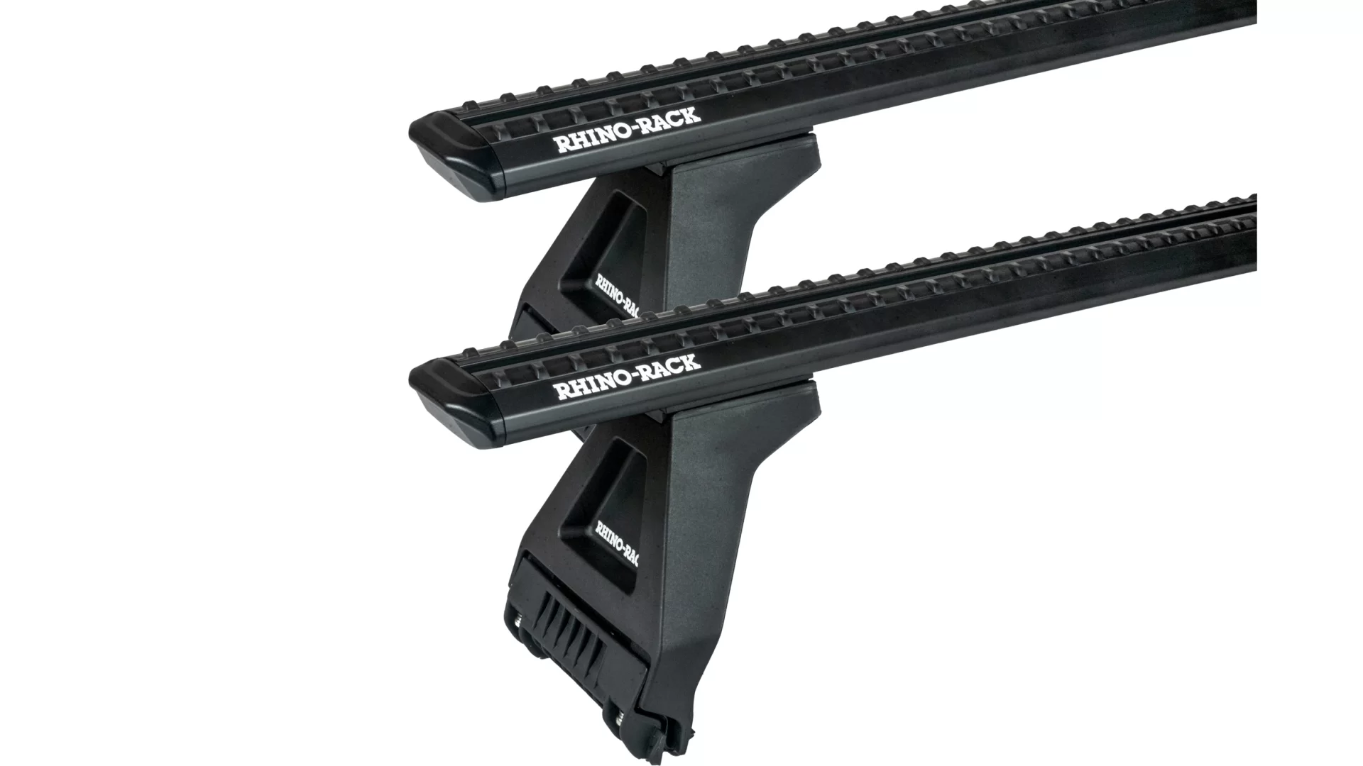 Rhino Rack JC-05302 Sportz RL150 Black 2 Bar Roof Rack for Mitsubishi Fuso Canter 2dr Truck with Rain Gutter (1992 to 2002) - Gutter Mount
