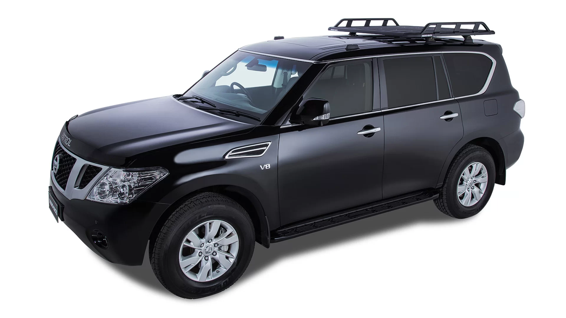 Rhino Rack JA9729 Pioneer Tradie (1328mm x 1376mm) for Infiniti QX80 Z62 5dr SUV with Raised Roof Rail (2014 to 2019) - Factory Point Mount