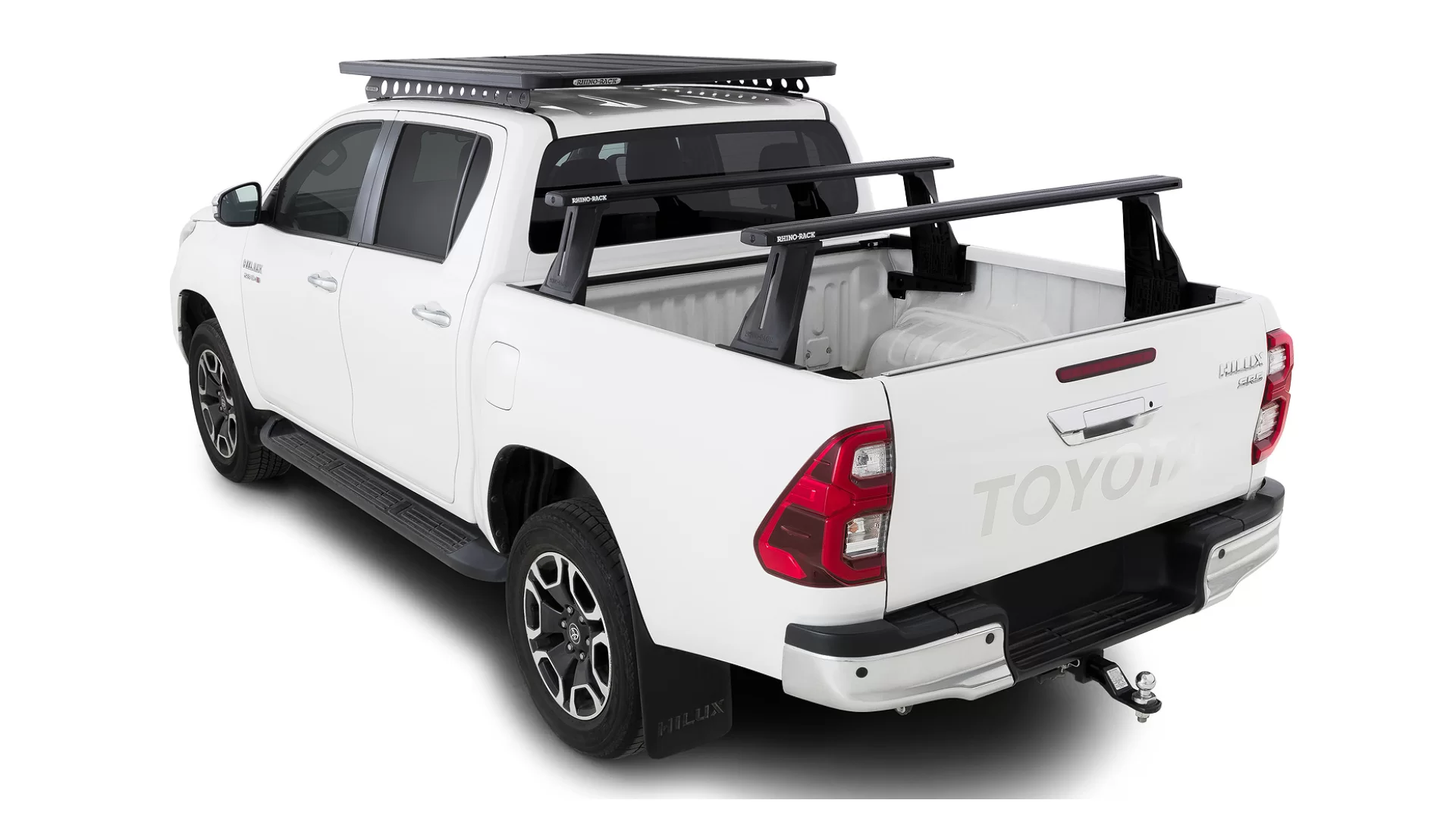 Rhino Rack JC-01576 Reconn-Deck 2 Bar Ute Tub System for Toyota Hilux 4dr Ute Dual Cab 10/15 On