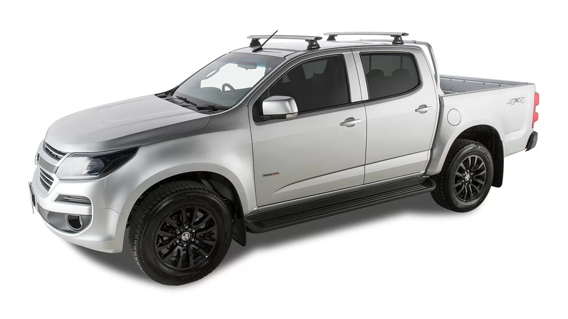 Vortex RLT600 Ditch Mount Silver 2 Bar Roof Rack | Rhino-Rack