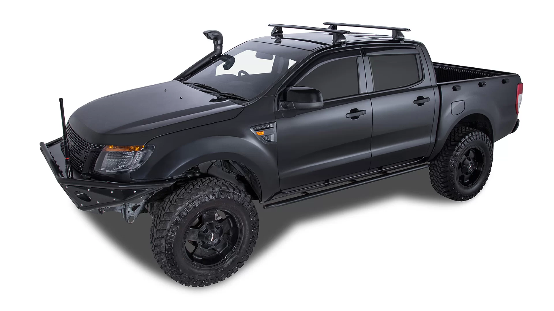 Ford Ranger PX (Double Cab) | Vortex 2500 Black 2 Bar Roof Rack | Rhino-Rack