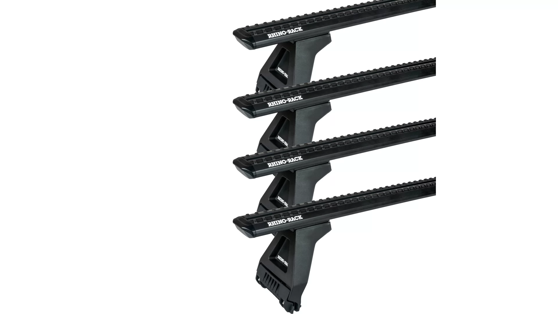 Rhino Rack JC-05076 Sportz RL150 Black 4 Bar Roof Rack for Mazda E Series Low Roof 4dr Low Roof with Rain Gutter (1984 to 2006) - Gutter Mount