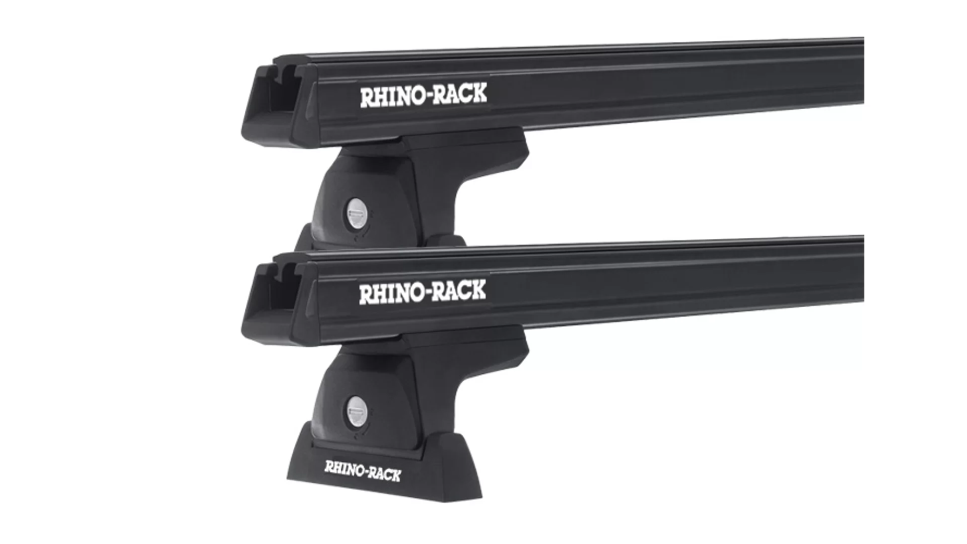 Rhino Rack JA8277 Heavy Duty RLT600 Ditch Mount Black 2 Bar Roof Rack for CITROEN C3 5dr Hatch with Bare Roof (2002 to 2010)