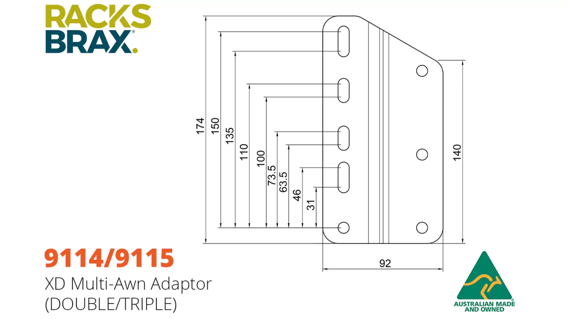 RacksBrax XD Multi-Awning Adaptor Triple - 9115 - View 6