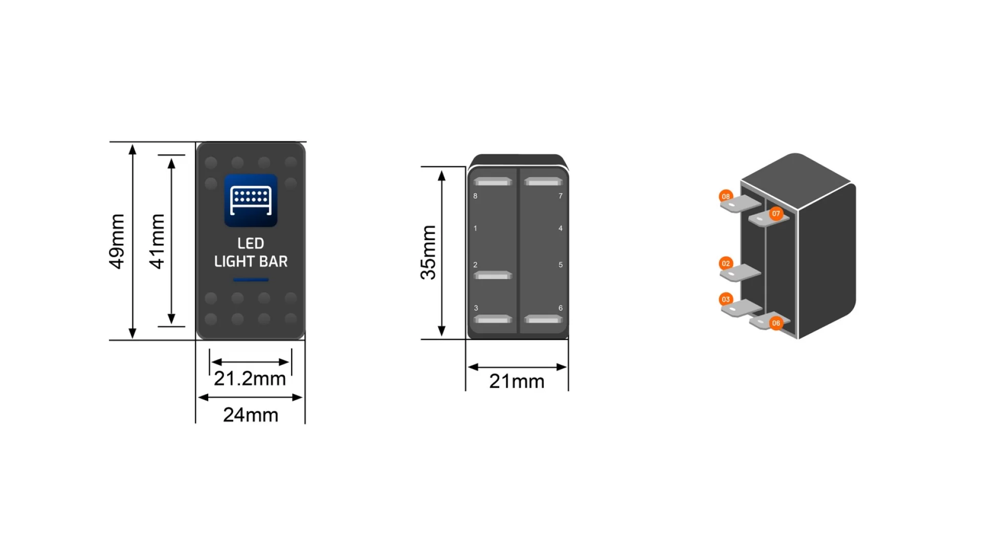 Stedi Rocker Switch For Air Compressor - ROKSWCH-AIR - View 6