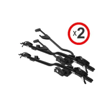 Thule ProRide 598 black roof mounted bike carrier x 2 with matching locks (598002)