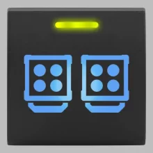 Stedi Square Type Push Switch To Suit Stedi Fascia Panels - Work Lights SQUARE-TOY-WORK