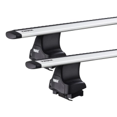 Thule 754 WingBar Rapid System Silver 2 Bar Roof Rack for Dodge Journey 5dr SUV with Bare Roof (2008 to 2017) - Clamp Mount
