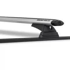 Rhino Rack JB0021 Vortex RCL Trackmount Silver 2 Bar Roof Rack for Mitsubishi Starwagon WA 5dr Wagon with Rain Gutter (1994 to 2003) - Track Mount