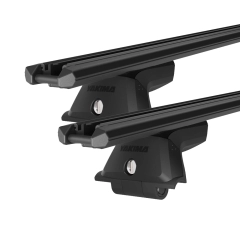Yakima TrimHD Thru bar Black 2 Bar Roof Rack for MAZDA Mazda 3 4dr Sedan with Factory Mounting Point (2004 to 2009)