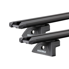 Yakima LockNLoad TrimHD Black 2 Bar Roof Rack for Audi A6 Allroad 5dr Wagon with Raised Roof Rail (2018 onwards) - Raised Rail Mount