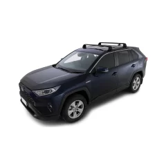 Rhino Rack RV0783B Vortex ROC25 Flush Black 2 Bar Roof Rack suits Toyota Rav 4 XA50 5dr SUV with Bare Roof (2018 onwards) - Clamp Mount