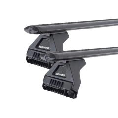Rhino Rack JA2491 Vortex RL110 Black 2 Bar Roof Rack for MAZDA B Series 4dr Ute with Rain Gutter (1992 to 1999)