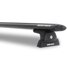 Rhino Rack JA7939 - Vortex RLT600 Ditch Mount Black 1 Bar Roof Rack for DODGE RAM 4dr 4dr Ute from 2010