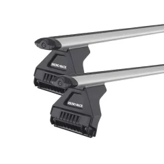 Rhino Rack JA2617 Vortex RL110 Silver 2 Bar Roof Rack for MAZDA B Series 4dr Ute with Rain Gutter (1992 to 1999)