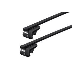 Thule SquareBar Evo Black 2 Bar Roof Rack for TATA Indigo 5dr SUV with Raised Roof Rail (2004 onwards)