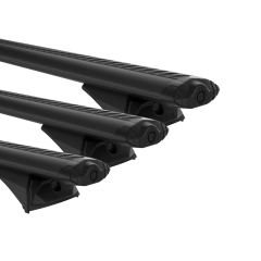 Rhino Rack JC-03495 Vortex RX300L Black 3 Bar Roof Rack for Land Rover Defender 110 Gen2 5dr SUV with Factory Fitted Track (2020 onwards) - Factory Point Mount