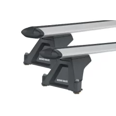 Rhino Rack JA2444 Vortex RLTF Silver 2 Bar Roof Rack for FORD Escape 5dr SUV with Factory Fitted Track (2001 to 2012)